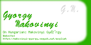 gyorgy makovinyi business card